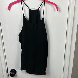 Stella Luce black high neck tank top.  Size L